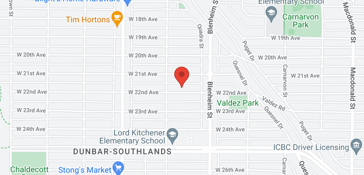 map of 3433 W 22ND AVENUE